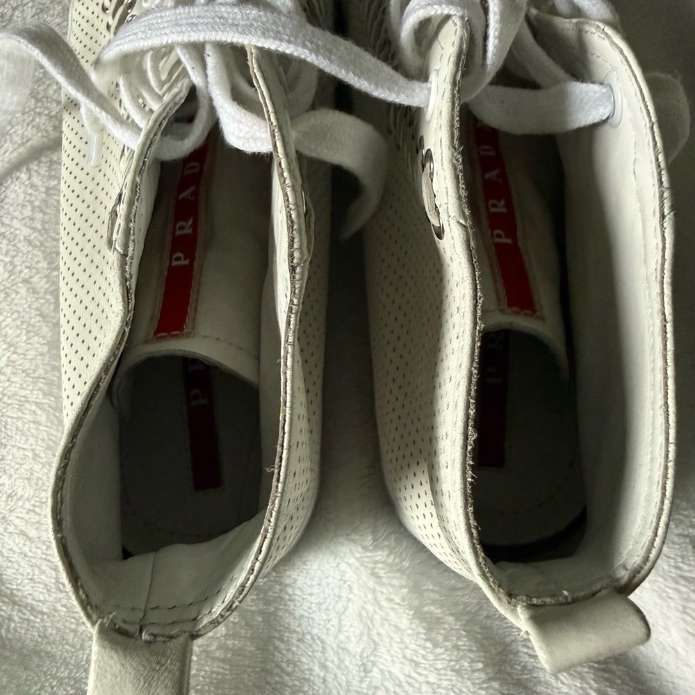 Prada White Sneakers (3T5848) - Picture 3 of 15